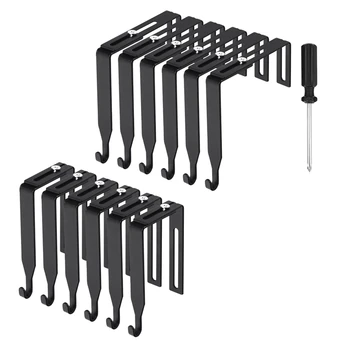 1 комплект Универсальных вешалок Металлические Черные крючки для шкафов Дверные Зеркальные вешалки Настенные крючки для шкафов 12 шт.