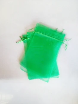 1000шт Подарочные пакеты из органзы травянисто-зеленого цвета 20x30 см, сумки для вечеринок для женщин, мероприятия, ср. Сумка на шнурке, сумка для ювелирных изделий, аксессуары для поделок