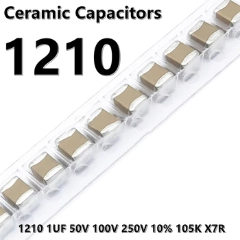 (10шт) 1210 Керамических конденсаторов 1 МКФ 50 В 100 В 250 В 10% 105 К X7R 3225 SMD
