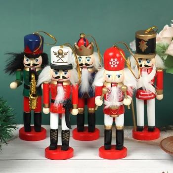 1шт Рождественская елка Подвесной кукольный солдатик 12 см Щелкунчик Кукольный солдатик Украшения Декор Новогодний подарок
