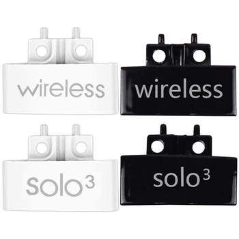 2 пары сменных петель, разъем для оголовья, крышка с шарнирным зажимом для Beats Solo 3 Wireless A1796, белый и ярко-черный