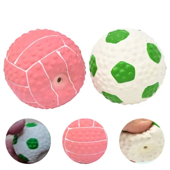 2 шт. латексные шарики для собак, уличные мячи для дрессировки собак, игрушки для щенков, интерактивные скрипучие шарики