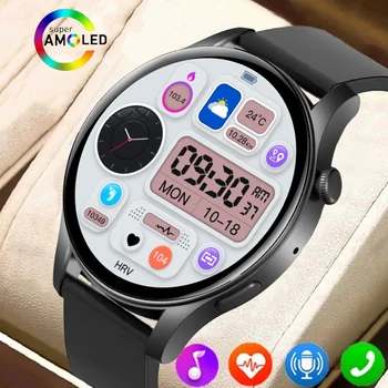 2024 Новые смарт-часы Relojes AMOLED для мужчин, Bluetooth-вызов, женские часы, индивидуальные часы, спортивные Фитнес-умные часы reloj hombre 워치