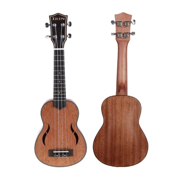 21-дюймовая Нейлоновая Струнная Гавайская гитара с грифом из орехового дерева и бриджем, 4-струнная Маленькая гитара, простой музыкальный инструмент N58B