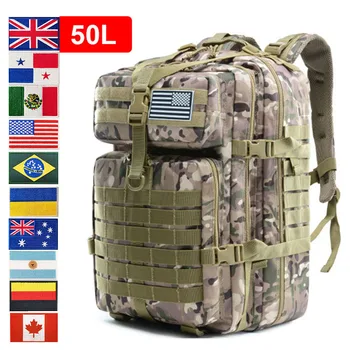 30Л/50Л Походные Рюкзаки для мужчин, Походный рюкзак для кемпинга, Водонепроницаемая Рыболовная сумка, Спортивное Военное Походное снаряжение