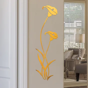 3D Акриловая наклейка на стену в форме цветка 