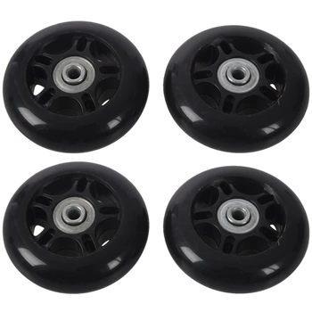 4 комплекта сменных колес для багажа 64x18 мм/встроенных роликовых коньков на открытом воздухе, черные