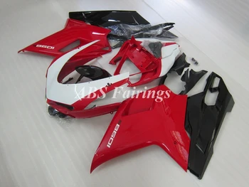 4 Подарка Новый Комплект обтекателей ABS Подходит для Ducati 848 1098 1198 Evo 2007 2008 2009 2010 2011 2012 2013 2014 Комплект кузова Черный, красный