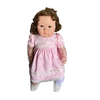 60-Сантиметровая Возрожденная малышка Charlltte Princess Doll Высококачественная Ручная краска в несколько слоев с видимыми прожилками На длинных вьющихся волосах