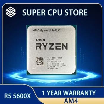 AMD Ryzen 5 5600X R5 5600X 3,7 ГГц Шестиядерный двенадцатипоточный процессор 7 НМ 65 Вт L3 = 32 М 100-000000065 Сокет AM4