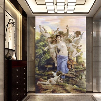 beibehang 3d room изготовленная на заказ фреска нетканая наклейка на стену Венера маленький ангел крыльцо живопись фрески фотообои для стен 3d