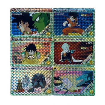 Dragon Ball DIY Son Goku Piccolo Pilaf PP OP02 Реплика Флэш-карты с Преломляющей Сеткой Набор из 6 Листов Игровых Коллекционных Карточек