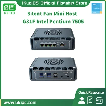 IKuaiOS G31F Pentium 7505 Двухъядерный Маршрутизатор с Бесшумным вентилятором Mini Host 4x2,5 Гб Ethernet i226, Совместимый с PVE ESXi Pfsense 1449NP