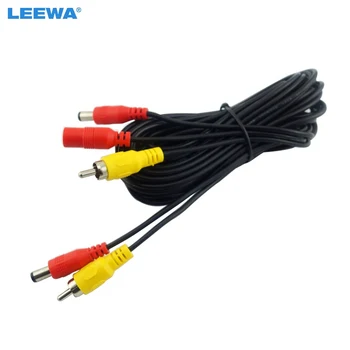 LEEWA 10шт штекер адаптера постоянного тока 5,5 мм 2,1 мм коаксиальный кабель распределителя питания с резервной автомобильной камерой RCA AV-кабель # CA2306