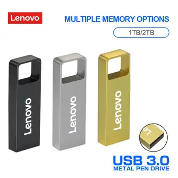 Lenovo 2TB USB Флэш-накопитель Mini U Disk Металлический 1TB Флеш-накопитель 128 ГБ 256 ГБ 512 ГБ Креативный Бизнес-Подарок Для Хранения USB-памяти