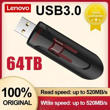 USBфлэш-накопитель Lenovo 64 ТБ 16 ТБ памяти 2 ТБ 4 ТБ 1 ТБ OTG Флешка 16 ТБ мобильного хранилища USB Memories Персонализированные Идеи подарков