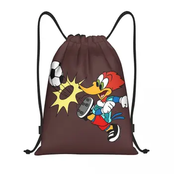 Woody Woodpecker Футбольный рюкзак на шнурке, Спортивная сумка для женщин, Мужская Сумка для покупок