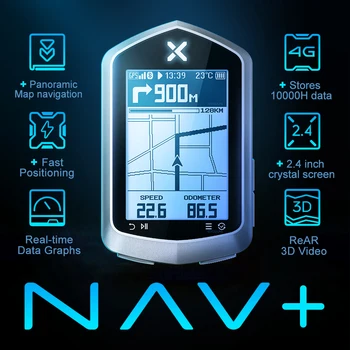 XOSS NAV Plus NAV + Велокомпьютер GPS Езда На велосипеде Велосипедная Карта Навигация По маршруту MTB Road Беспроводной Спидометр Одометр Vortex