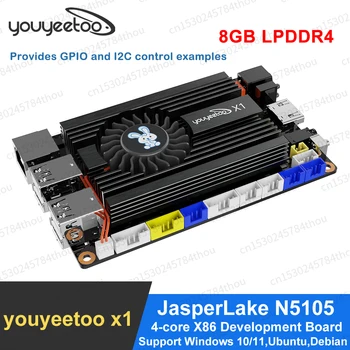 youyeetoo X1 X86 одноплатный компьютер 8 ГБ 11-го поколения JasperLake N5105 Плата разработки Windows 10/11/Ubuntu NVME /M.2 SATA SSD