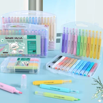 Акварельные ручки для рисования, моющиеся и нетоксичные цветные маркеры, детские принадлежности для творчества бесконечных цветов, Набор красок