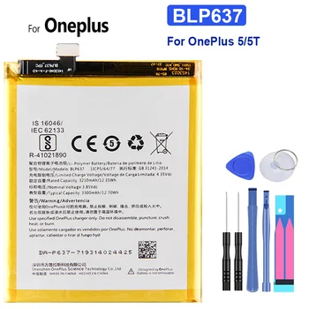 Аккумулятор для телефона BLP637 для OnePlus 5/5 T для One Plus 1 + 5/5 T/3 Three/6/2/1 A0001 /5 /5T/3T /6T /7 Batteria + трек-код