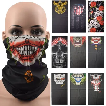 Бандана на Хэллоуин, спортивная маска клоуна, защитная маска для лица, велосипедный шарф, повязка на голову