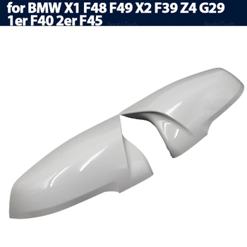 Белая 2x Зеркальная Крышка Бокового Зеркала Заднего Вида Автомобиля Cap Cover Shell Для BMW F44 F40 G29 F48 F49 F52 X2 F39 Toyota Supra 2019-2020