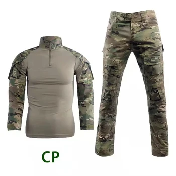 Боевой костюм для летнего лагеря, рубашка и брюки, армейская военная форма, военно-тактическое снаряжение, охотничья мультикамера для детей