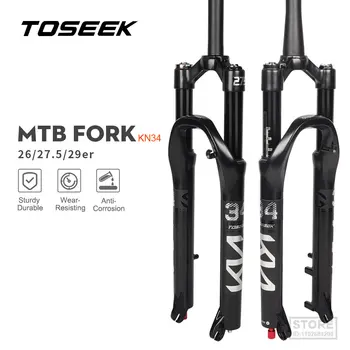 Велосипедная вилка TOSEEK KN34 из магниевого сплава MTB 26/27,5/29 дюймов для горного велосипеда RL120mm с пневматической подвеской 
