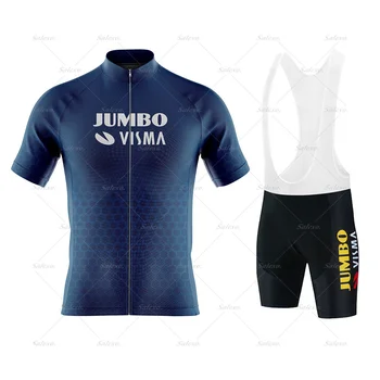 Велосипедная Одежда 2023 Jumbo Visma Мужской Летний Комплект Из Джерси Для Велоспорта Дышащий Спортивный Mtb Велосипедный Трикотаж Велосипедная Одежда Костюм