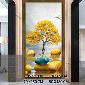 Входная самоклеящаяся роспись дома, гостиной, коридора, Декоративная картина, современная минималистичная водонепроницаемая наклейка на стену