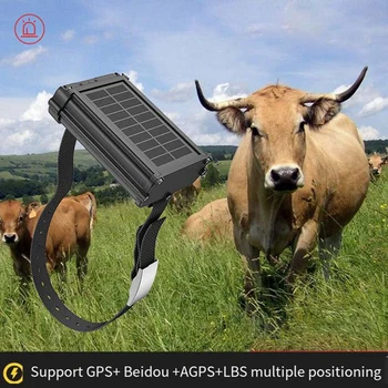 Глобальный универсальный GPS-локатор для крупного рогатого скота и овец, устройство защиты от потери домашних животных, специализированный солнечный GPS-локатор, прочный, простой в использовании