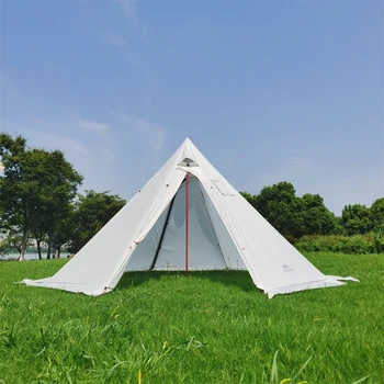 Горячая палатка-типи на 4-6 человек с домкратом для печки, палатка-пирамида для кемпинга, походов с рюкзаком