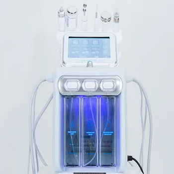 Горячее обновление, 6 в 1, Инструменты для ухода за кожей с маленькими пузырьками, ультразвуковая радиочастотная машина для глубокого очищения пор лица Hydra, массажная машина для лица