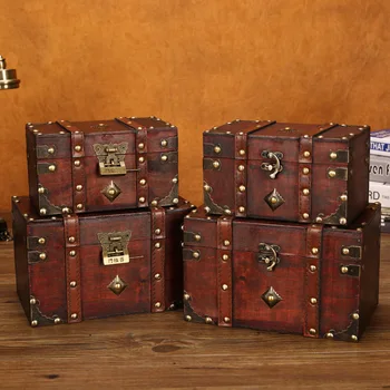 Деревянная коробка-органайзер в стиле ретро с замком - идеальное решение для домашнего хранения - Деревянная коробка премиум-качества для всех ваших нужд