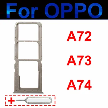 Держатель Лотка для sim-карт OPPO A72 A73 A74 4G 5G 2020 Dual SIM Слот для SD-карт Адаптер Для Считывания Запасных Частей Оригинальный A72