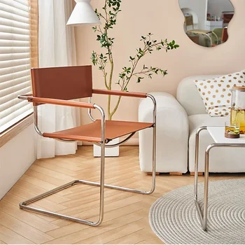 Диванные кресла Bauhaus, кожаные кресла, кресла для отдыха, красные обеденные стулья для Интернета, стулья для макияжа, кресла в стиле ins, оптовая продажа