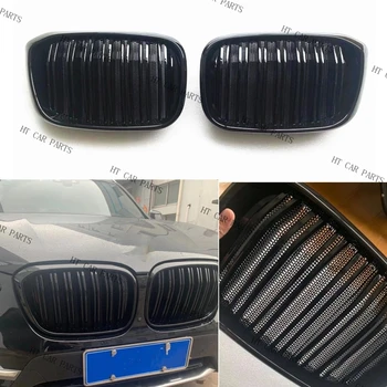 Для BMW X3 X4 G012018-2020 2018 2019 2020 1 Пара черных решеток переднего бампера
