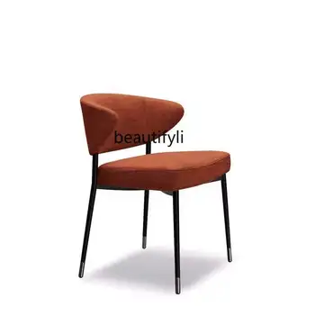 Железный стул Простой Современный обеденный стул Легкая Роскошная минималистичная мебель Дизайнерское кресло Мебель для ресторана отеля