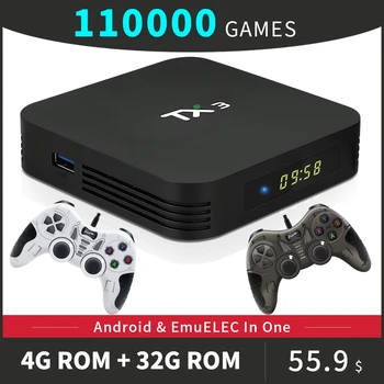 Игровые приставки 4K HD Game Box с 110000 ретро-играми для PSP/PS1/N64/MAME/ SNES/DC/MD Android 9,0 TV Box 4G RAM 32G ROM