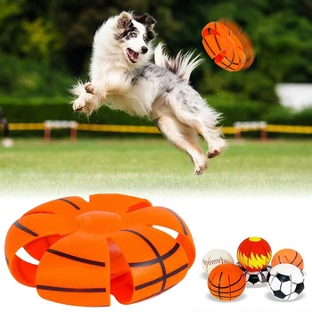 Игрушка для собак, мячик-летающая тарелка, Волшебный деформационный игровой диск для обучения НЛО интерактивному метанию на открытом воздухе