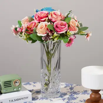 имитация искусственного цветка 30 см, роза, маленькая Маргаритка, искусственный Цветок для имитации свадебного букета, Украшение для дома на свадьбу