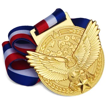 Индивидуальные Гальванические Орел Медаль Медаль Медаль Горячая Головоломка Высокого Качества Соревнований По Бадминтону 