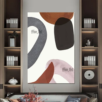 Картина маслом ручной работы, настенный плакат, картина для украшения гостиной, абстрактное текстурированное искусство на холсте без рамки