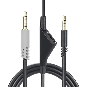 Качественный кабель для гарнитуры для наушников A40 A30 A10 Шнур со встроенным Регулятором громкости С Позолоченным Разъемом 3,5 ММ 6,5 футов P9JB
