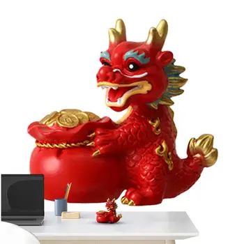 Китайский Орнамент в виде дракона из смолы, Подарочная коробка 