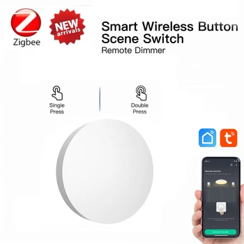Кнопочный Сценарный переключатель Tuya ZigBee С мультисценировочной связью Smart Switch Автоматизация на батарейках Работа С устройствами Smart Life Zigbee