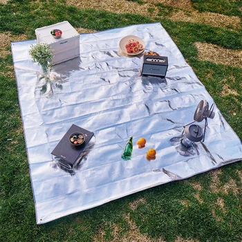 Коврик из алюминиевой фольги, Походная палатка, одеяло для пикника, Пляжный коврик, Многофункциональный теплоизоляционный матрас для пола