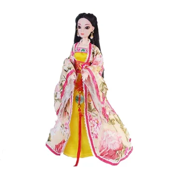 Коллекционная кукла 30 см Набор костюмированных кукол в китайском стиле 1/6 Bjd Кукла с головным убором Игрушки для девочек