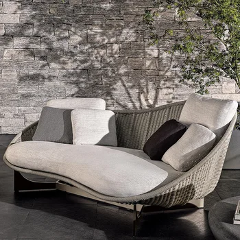Комбинация диванов из ротанга гостиная балкон плетеная мебель для отдыха из ротанга
